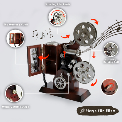 Vintage Projector Shaped Music Box